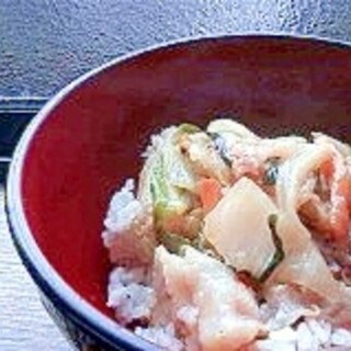 塩麹で中華丼